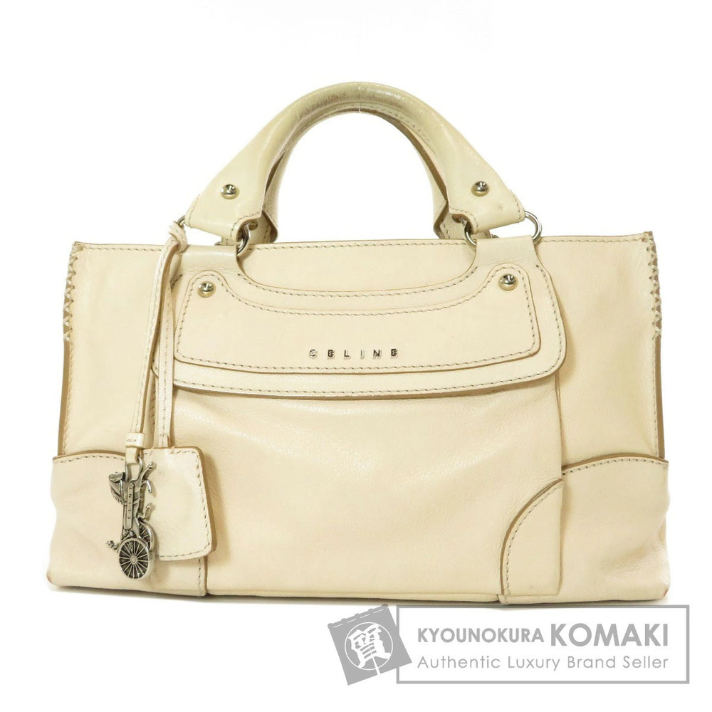 Celine Boogie Shoulder bag beige leather